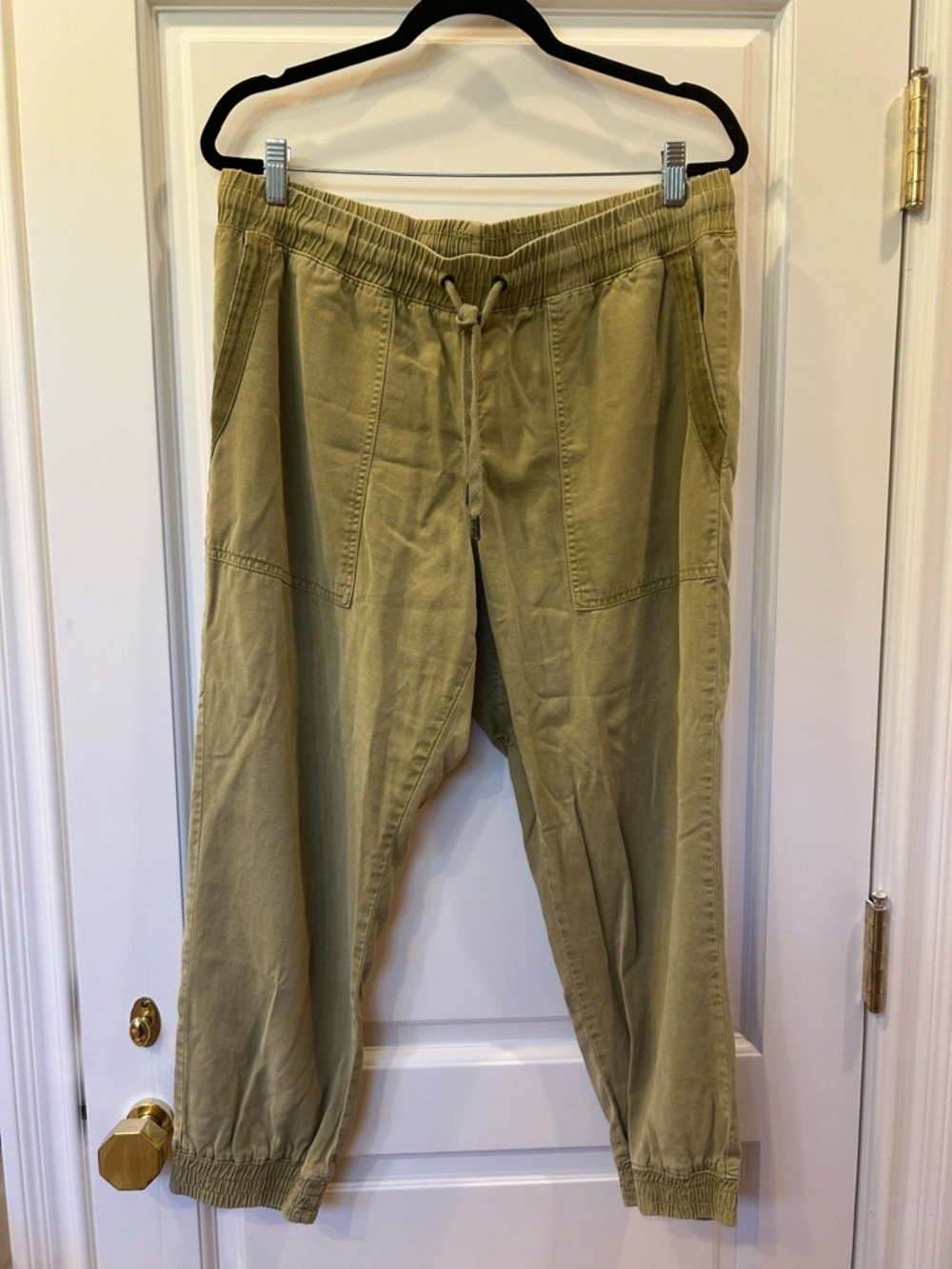 Zara Olive Green Drawstring Cargo Joggers